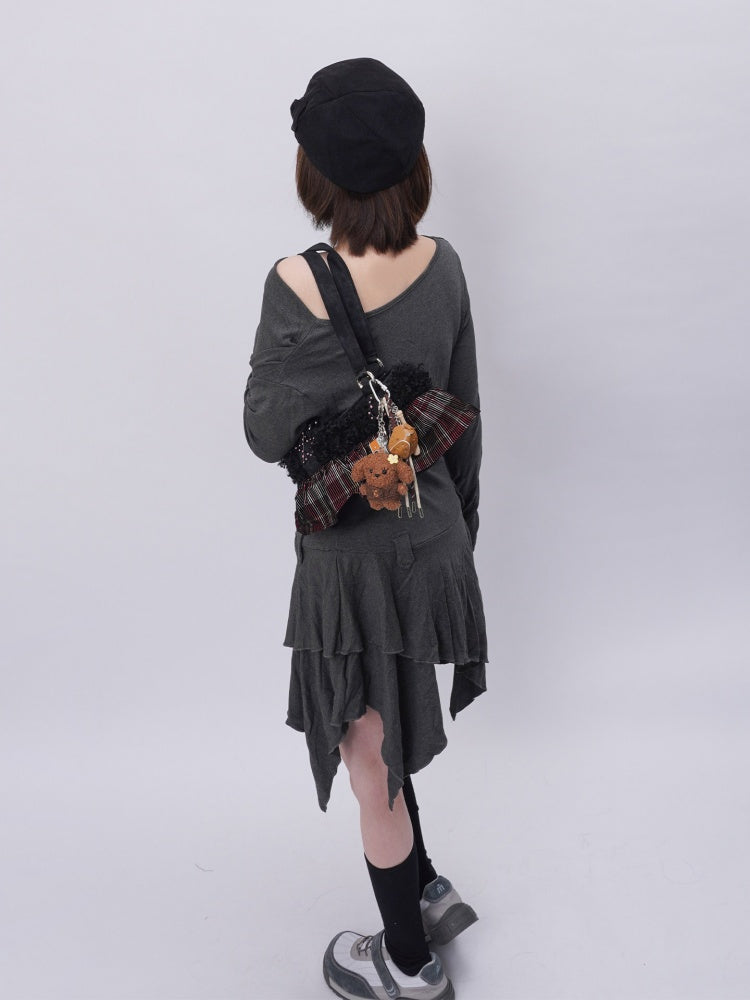 Original Ballet-Style Plaid Cake Dress Bag【s0000017961】