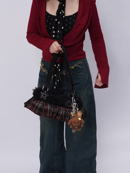 Original Ballet-Style Plaid Cake Dress Bag【s0000017961】