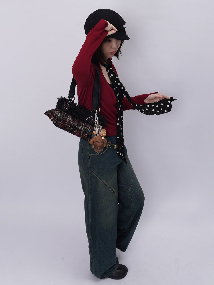 Original Ballet-Style Plaid Cake Dress Bag【s0000017961】
