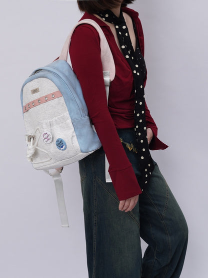 Original Backpack Class Patchwork Style Cute Schoolbag【s0000017963】