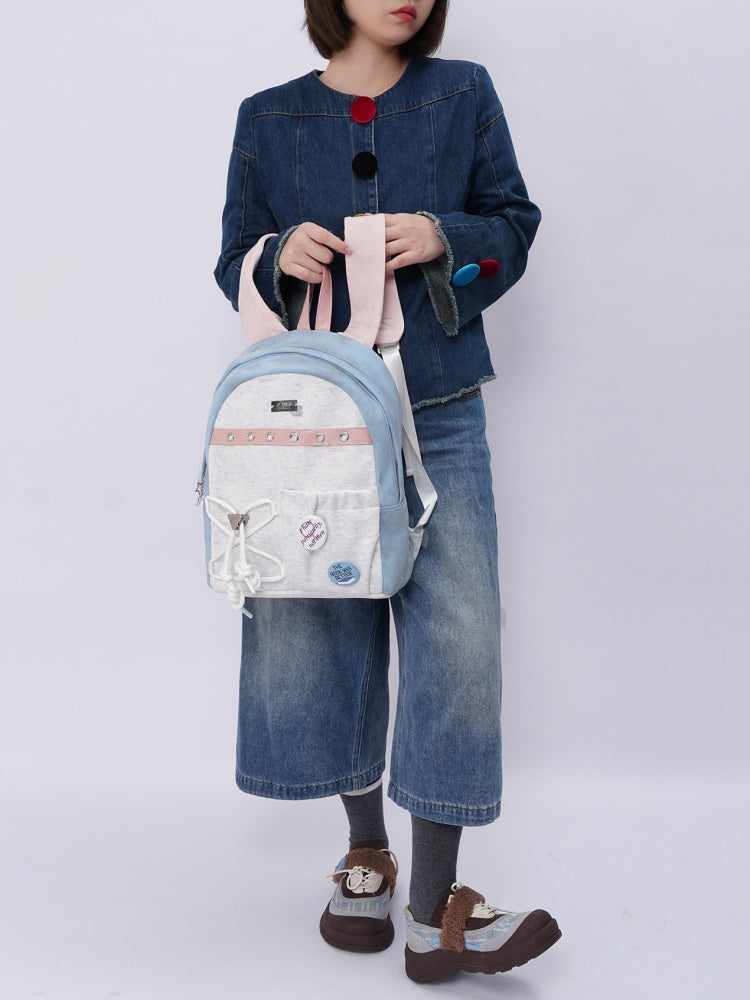 Original Backpack Class Patchwork Style Cute Schoolbag【s0000017963】