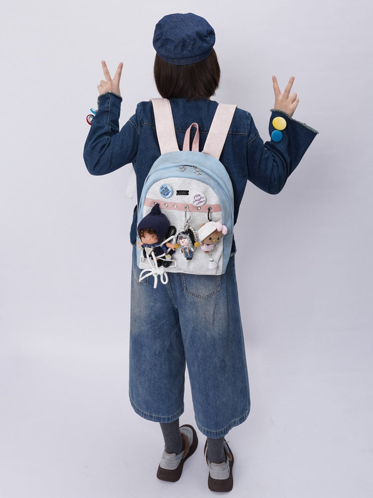 Original Backpack Class Patchwork Style Cute Schoolbag【s0000017963】