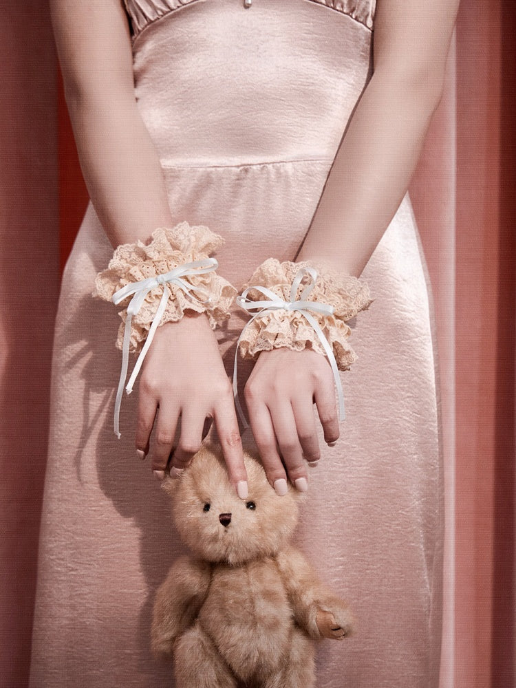 French Rococo Vintage Pink Bow Satin Slip Dress【s0000018008】