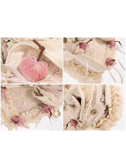 French Rococo Cherry Twin Heart Cake Handbag【s0000018010】