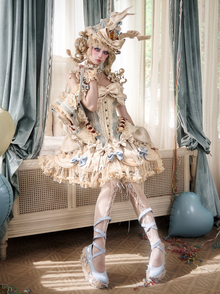 French Rococo Cherry Twin Heart Cake Handbag【s0000018010】
