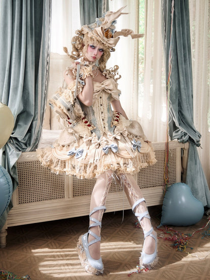 French Rococo Cherry Twin Heart Cake Handbag【s0000018010】