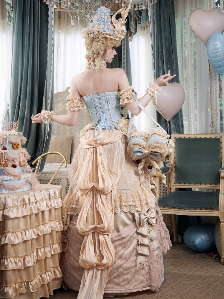 French Rococo Cherry Twin Heart Cake Handbag【s0000018010】