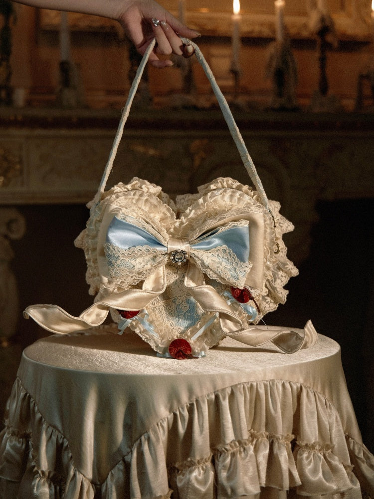 French Rococo Cherry Twin Heart Cake Handbag【s0000018010】