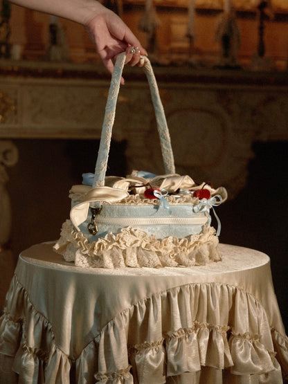 French Rococo Cherry Twin Heart Cake Handbag【s0000018010】
