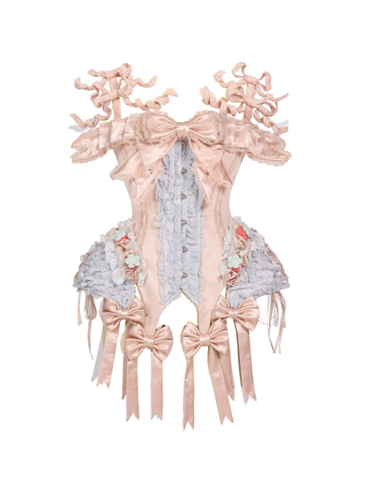 Strawberry Fishbone Corset French Rococo Waist Cinder Fit Outfit【s0000018011】