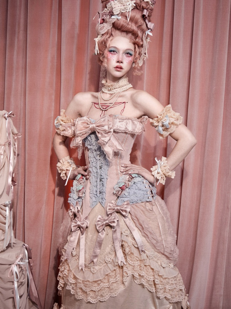 Strawberry Fishbone Corset French Rococo Waist Cinder Fit Outfit【s0000018011】
