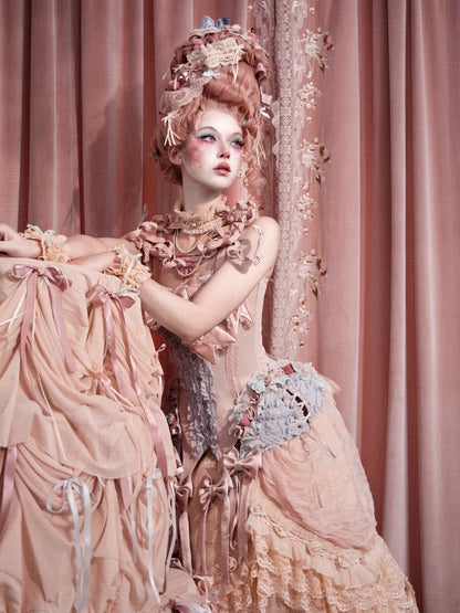 Strawberry Fishbone Corset French Rococo Waist Cinder Fit Outfit【s0000018011】