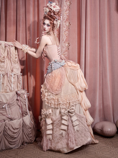 Strawberry Fishbone Corset French Rococo Waist Cinder Fit Outfit【s0000018011】
