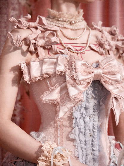 Strawberry Fishbone Corset French Rococo Waist Cinder Fit Outfit【s0000018011】