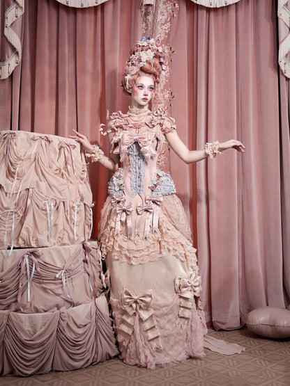 Strawberry Fishbone Corset French Rococo Waist Cinder Fit Outfit【s0000018011】