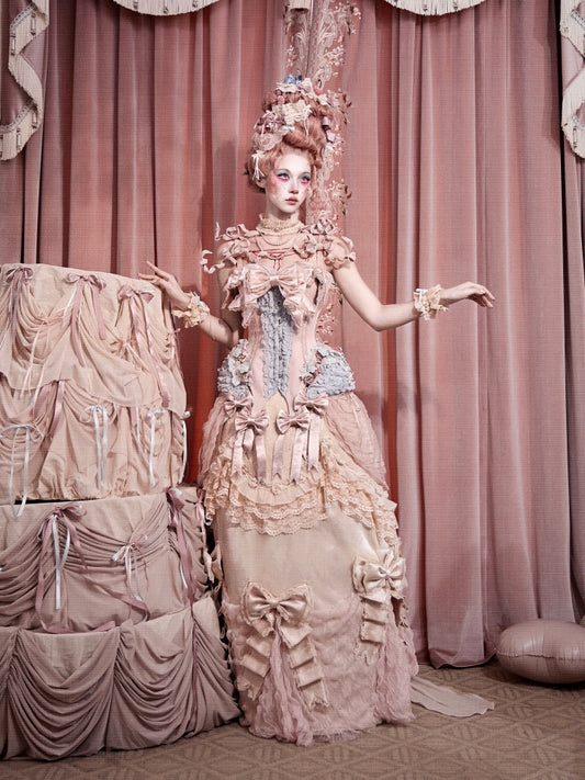 Strawberry Fishbone Corset French Rococo Waist Cinder Fit Outfit【s0000018011】