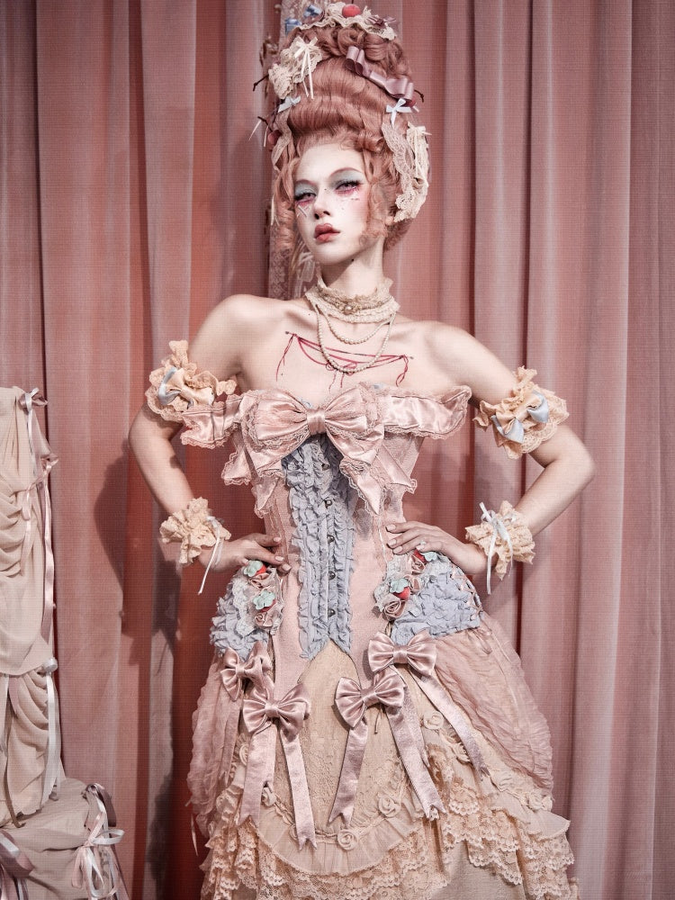 Strawberry Fishbone Corset French Rococo Waist Cinder Fit Outfit【s0000018011】