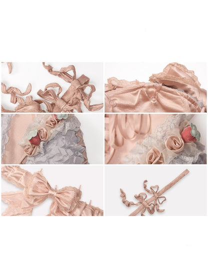 Strawberry Fishbone Corset French Rococo Waist Cinder Fit Outfit【s0000018011】