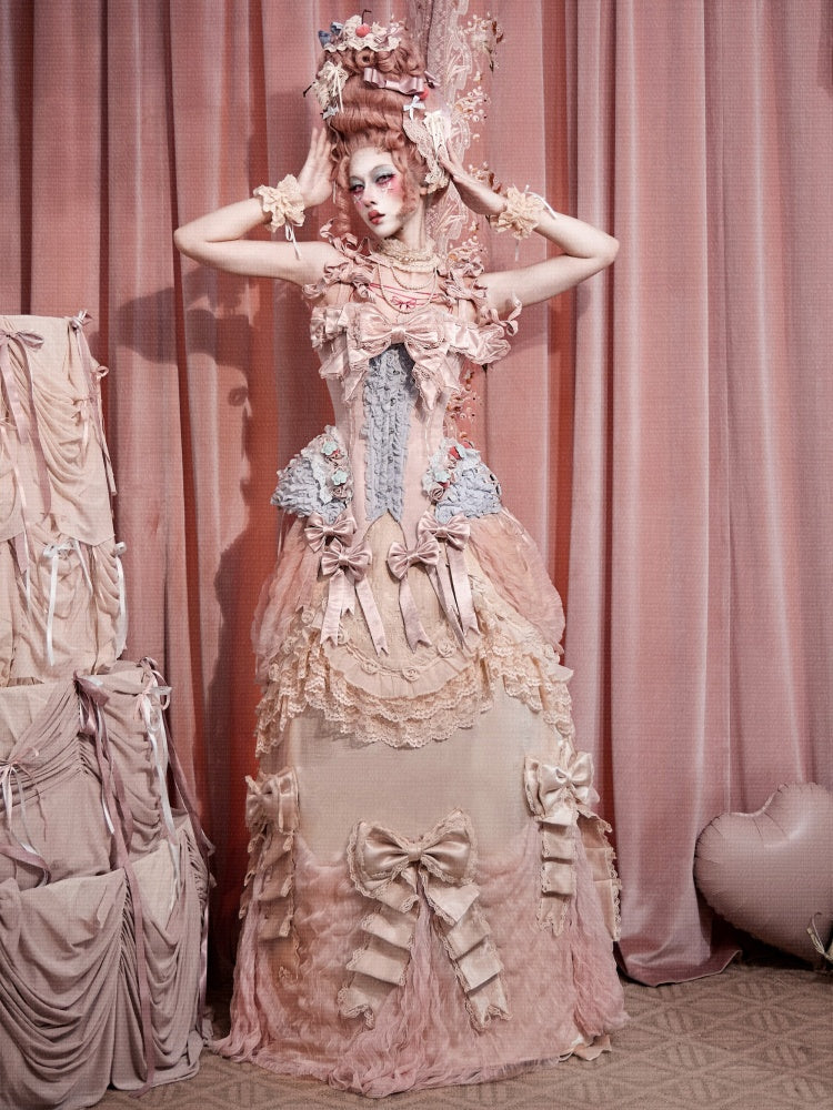 Strawberry Fishbone Corset French Rococo Waist Cinder Fit Outfit【s0000018011】