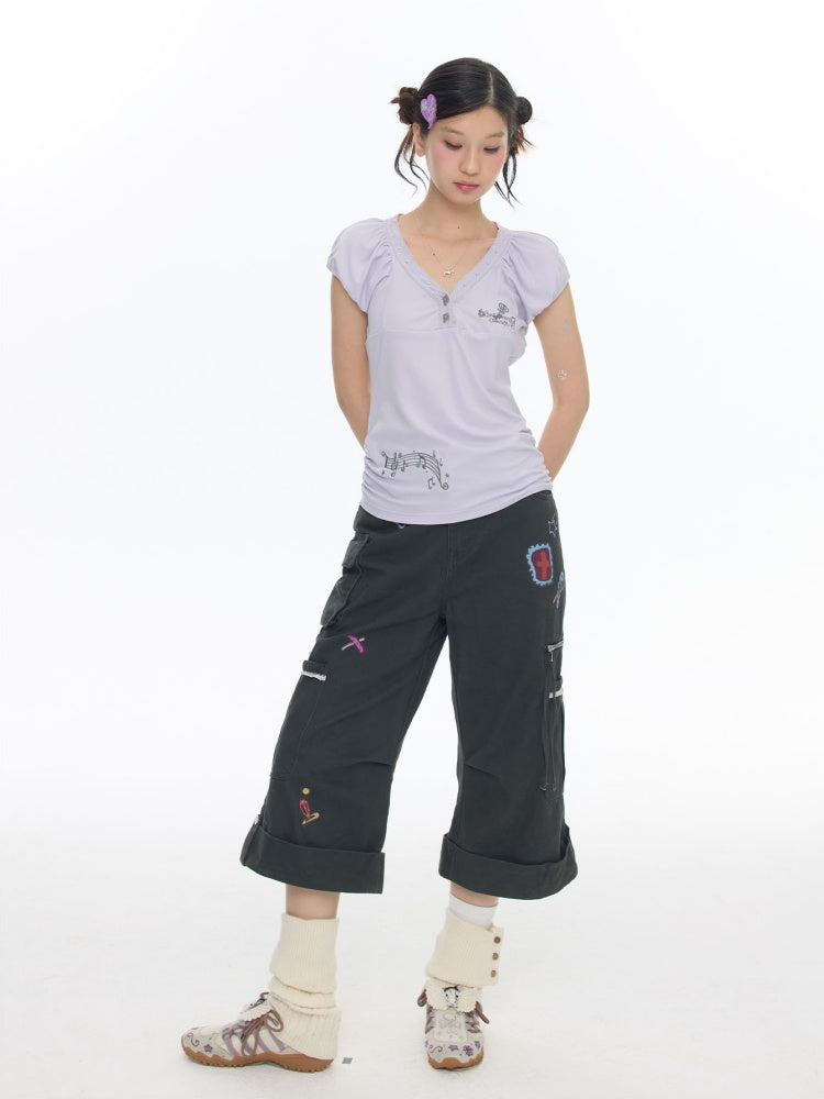 Micro Pull Workwear Cropped Pants【s0000018021】