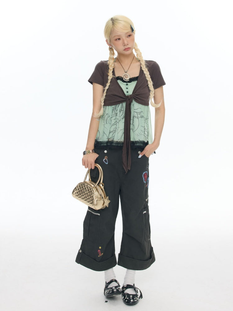 Micro Pull Workwear Cropped Pants【s0000018021】