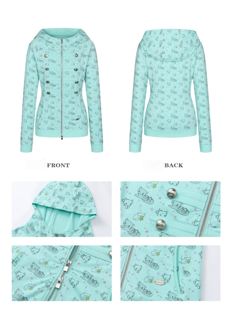 Mint Green Napoleon Double-Breasted Jacket【s0000018023】