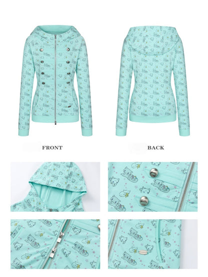 Mint Green Napoleon Double-Breasted Jacket【s0000018023】