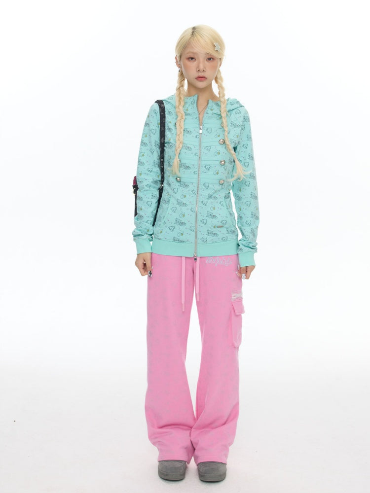 Mint Green Napoleon Double-Breasted Jacket【s0000018023】