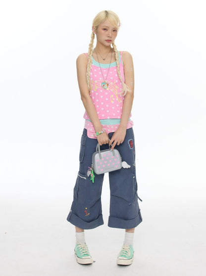 Cute Multi-Color Halter-Neck Camisole【s0000018027】