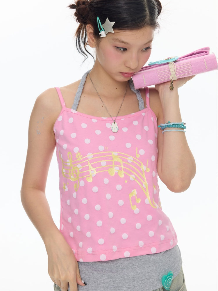 Cute Multi-Color Halter-Neck Camisole【s0000018027】