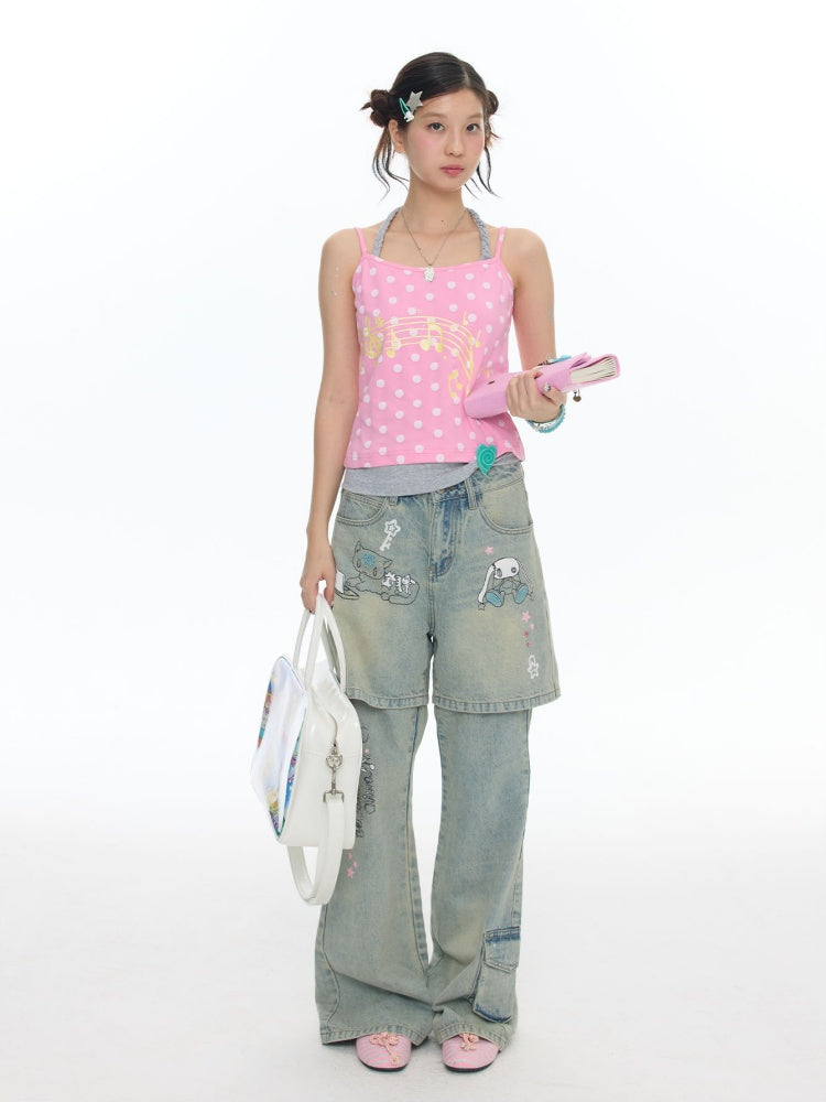 Cute Multi-Color Halter-Neck Camisole【s0000018027】