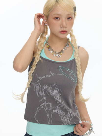 Cute Multi-Color Halter-Neck Camisole【s0000018027】