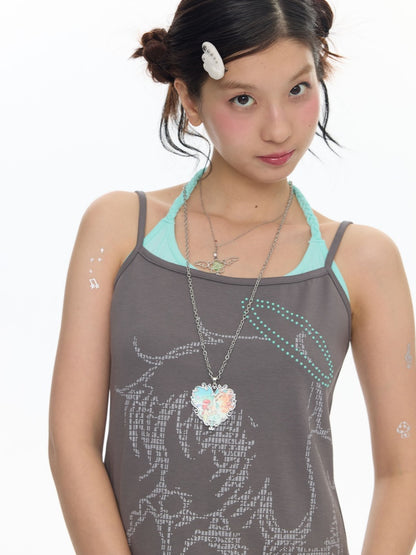 Cute Multi-Color Halter-Neck Camisole【s0000018027】