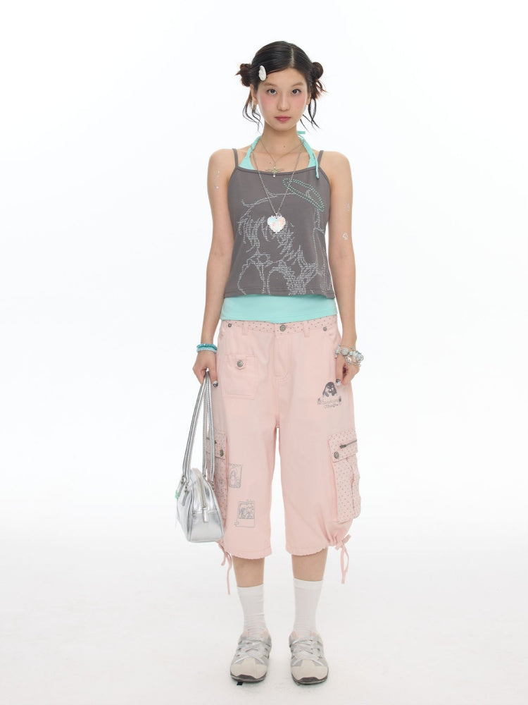Cute Multi-Color Halter-Neck Camisole【s0000018027】