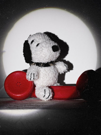 1JINN STUDIO x Snoopy Collaboration Studded Collar Authentic Snoopy Dog Figure Keychain【s0000018117】