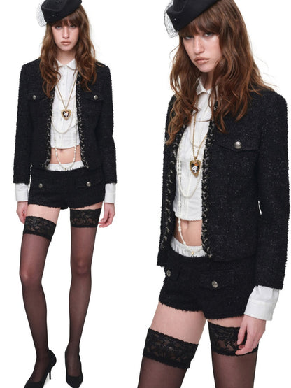 Doll Collar Embroidered Lace Short Waist-Cinching White Shirt【s0000018122】