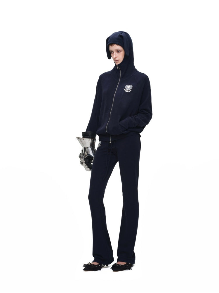 1JINN STUDIO x Snoopy Dog Ear Bat Sleeve Print Hoodie Slightly Flared Long Short Pants Set【s0000018125】