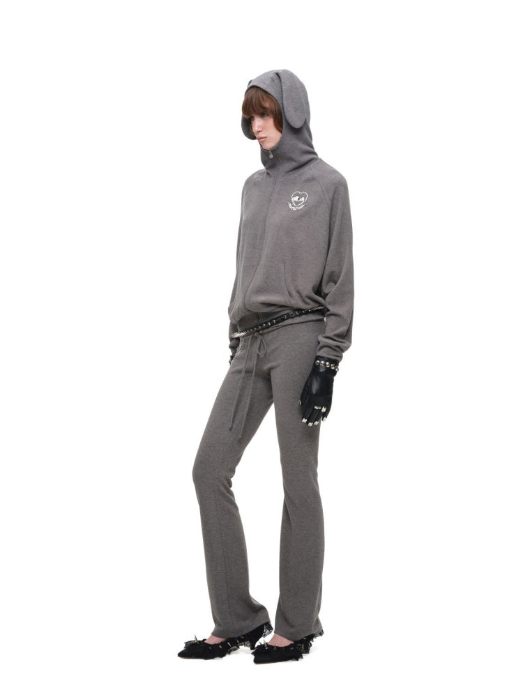 1JINN STUDIO x Snoopy Dog Ear Bat Sleeve Print Hoodie Slightly Flared Long Short Pants Set【s0000018125】