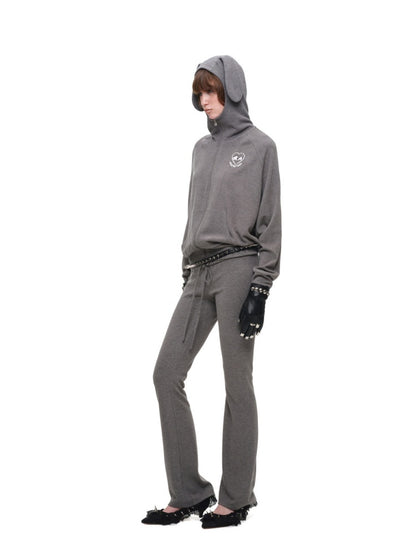 1JINN STUDIO x Snoopy Dog Ear Bat Sleeve Print Hoodie Slightly Flared Long Short Pants Set【s0000018125】