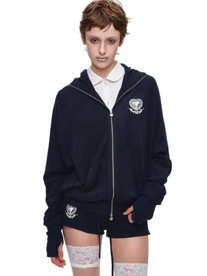 1JINN STUDIO x Snoopy Dog Ear Bat Sleeve Print Hoodie Slightly Flared Long Short Pants Set【s0000018125】