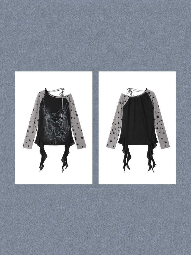 Cover-Up Sun-Protective Cross-Shoulder Base Layer Thin Long-sleeve Tops 【s0000018150】