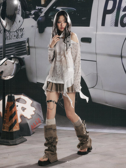 Cover-Up Sun-Protective Cross-Shoulder Base Layer Thin Long-sleeve Tops 【s0000018150】