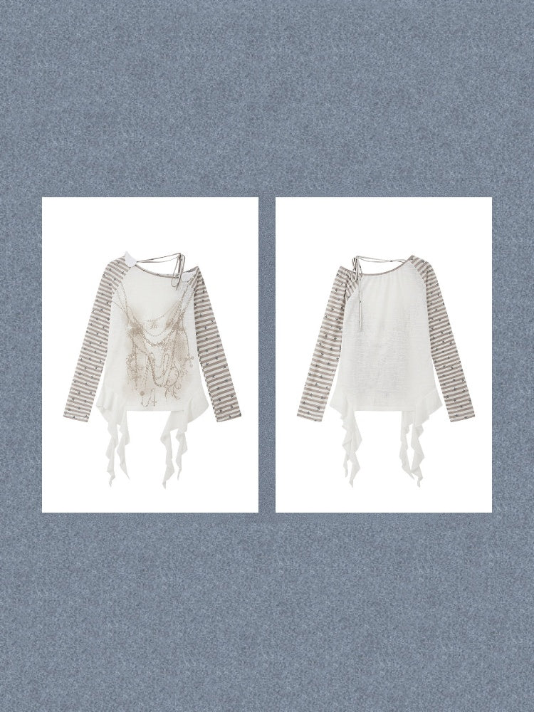 Cover-Up Sun-Protective Cross-Shoulder Base Layer Thin Long-sleeve Tops 【s0000018150】