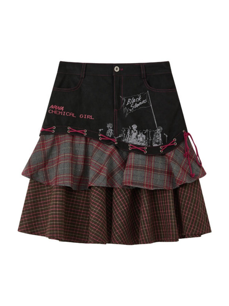 Chemical Girl × NANA Collaboration  Rock Band Prints Loose Long-Sleeve T-Shirt【s0000018155】