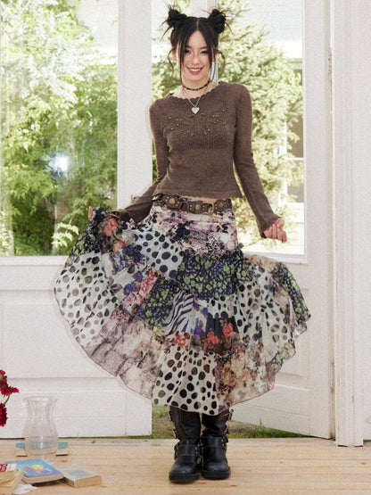 Butterfly Dream Echo Vintage Flared Sleeve Handmade Crochet Sweater【s0000018161】