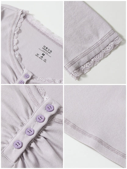 Slim Cropped High-Stretch Knit Layered Low-Neck Long-Sleeve T-Shirt【s0000018169】