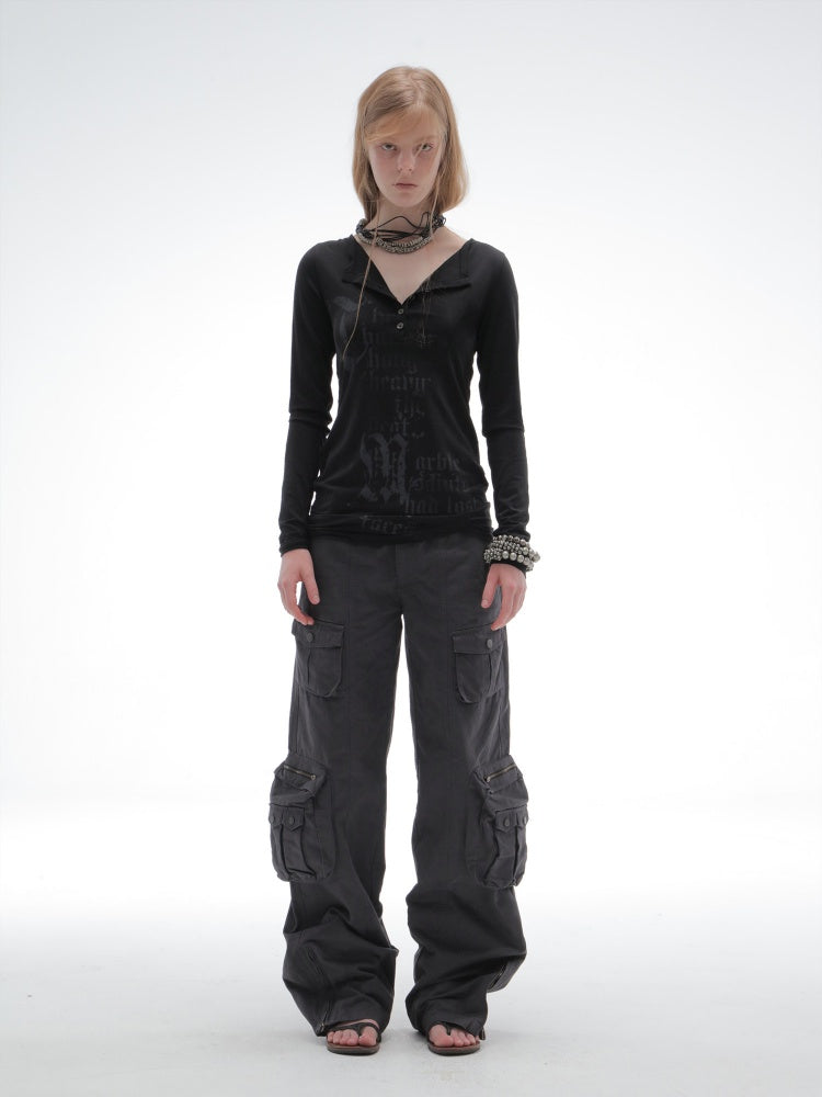 Washable Cotton 3D Straight-Leg Functional Pocket Gardener Workwear Pants【s0000018388】