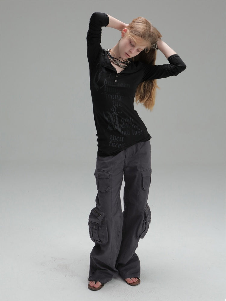 Washable Cotton 3D Straight-Leg Functional Pocket Gardener Workwear Pants【s0000018388】