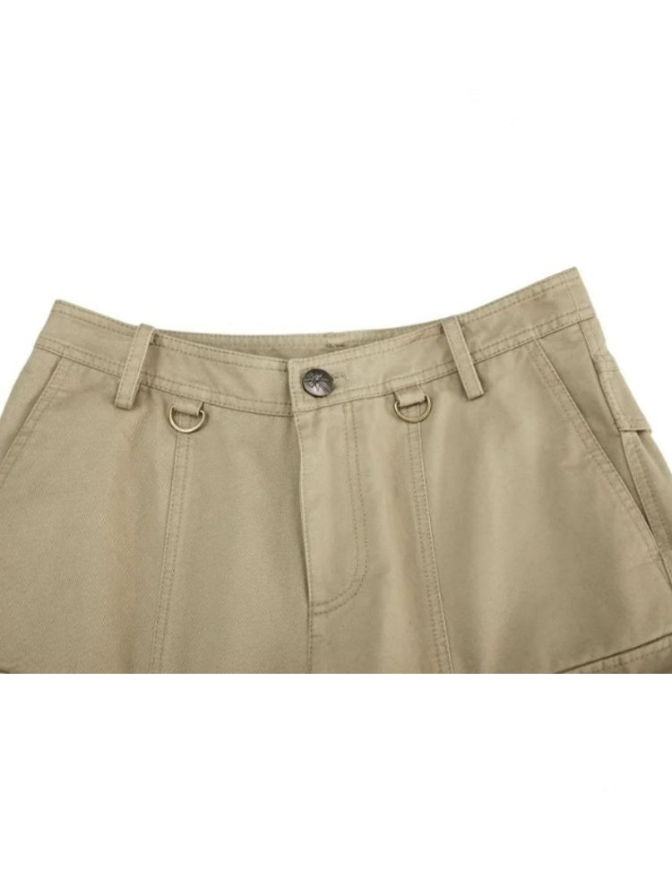 Washable Cotton 3D Straight-Leg Functional Pocket Gardener Workwear Pants【s0000018388】