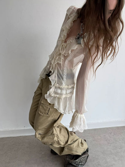 Washable Cotton 3D Straight-Leg Functional Pocket Gardener Workwear Pants【s0000018388】